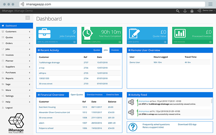 The Onsite Pro service business dashboard